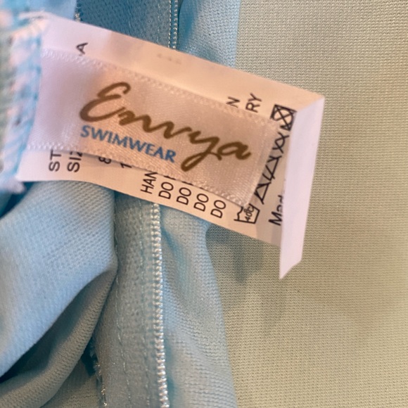 NWOT Envya One Piece Swimsuit Light‎ Blue Size Small - Picture 3 of 3